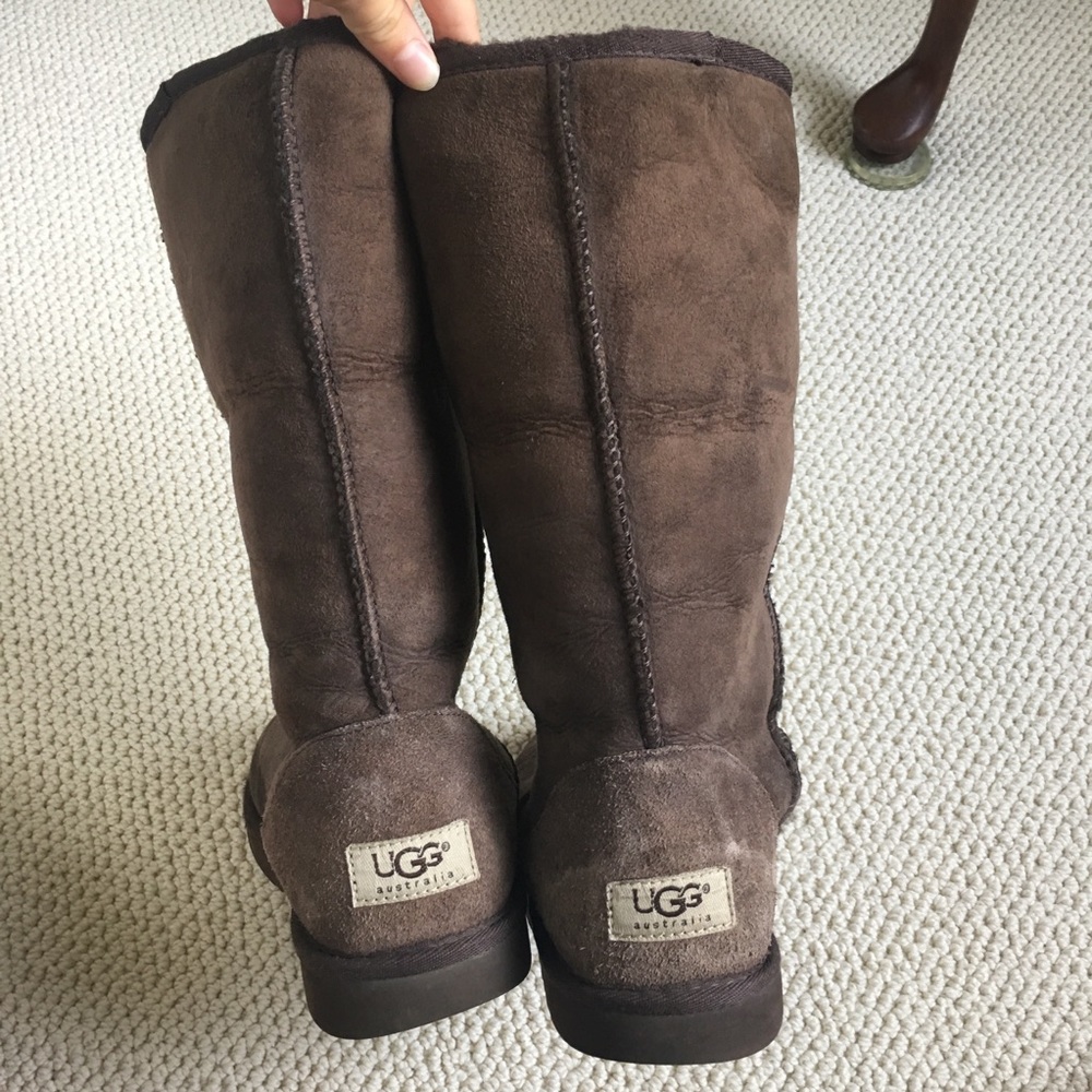 UGG tall brown classic fur boots
